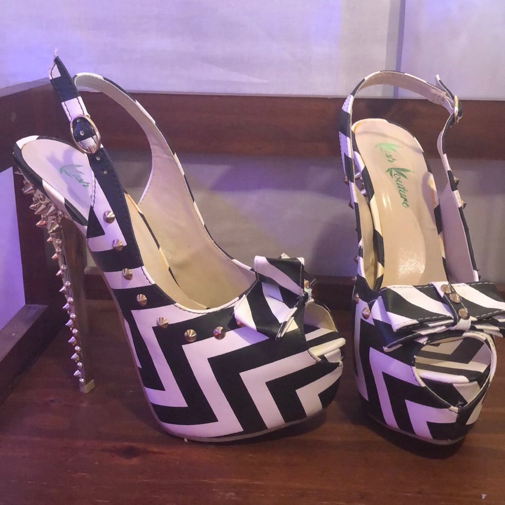 Kush Kouture spiked sling backs